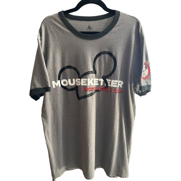 Disney size XL cotton blend gray Mickey Mouse Club Member t-shirt - Picture 2 of 7